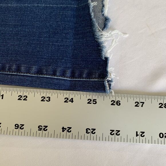 Madewell Jeans Cali Demi-Boot 26 Destructed-Hem Crop Flare Distressed Boho - Picture 10 of 13
